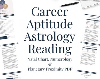 Leitura Astrológica de Aptidão Profissional | Mapa Astral, Numerologia e Proximidade Planetária (PDF)
