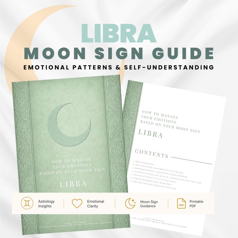 Libra Moon Sign Guide: Emotional Regulation, Core Personality Traits, and Good-Luck Action Tips (PDF)