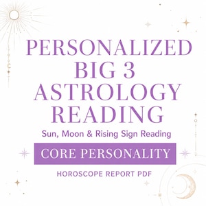 Personalized Big 3 Astrology Reading PDF | Sun, Moon & Rising Sign Reading | Core Personality Horoscope Report Bild 1