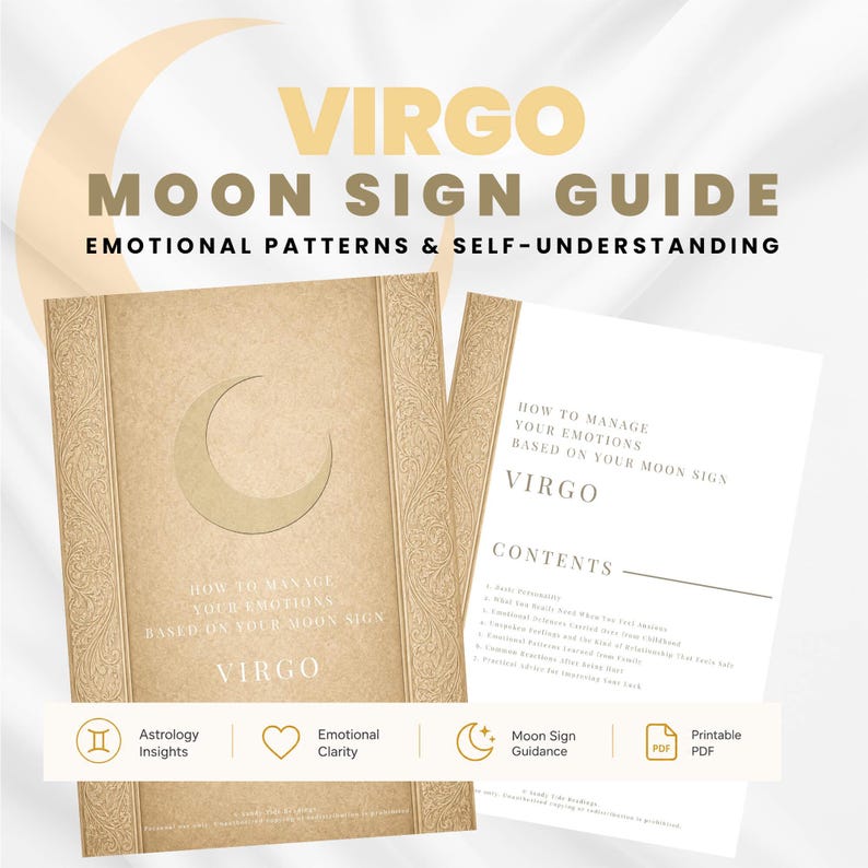 Virgo Moon Sign Guide: Emotional Regulation, Core Personality Traits, and Good-Luck Action Tips (PDF)