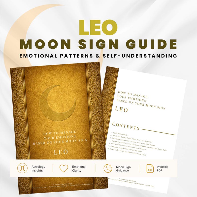 Leo Moon Sign Guide: Emotional Regulation, Core Personality Traits, and Good-Luck Action Tips (PDF)