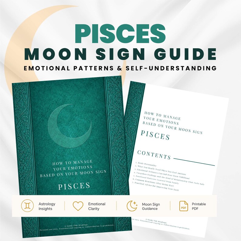 Pisces Moon Sign Guide: Emotional Regulation, Core Personality Traits, and Good-Luck Action Tips (PDF)