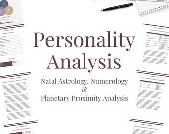 Análise de Personalidade | Astrologia Natal, Numerologia e Análise de Proximidade Planetária (PDF)