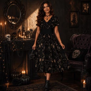 skull formal dress Black chateau bel age