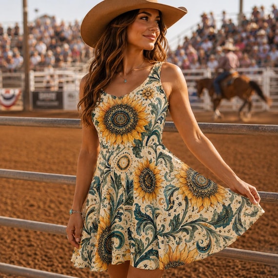 boho skater dress Sunflower Wedding dress Size:XXS(12/18mos) Style:MD1E209791 asdoklhq Bridal Shower Dress Fabric has no stretch