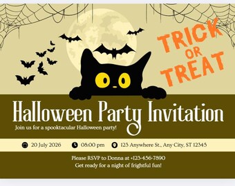 Fruktansvärt roligt - Halloweenfest - Inbjudningsmall