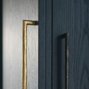 Luxury Solid Brass Round Door Pull, Handmade Wabi Sabi Entry Handle, Modern Hardware