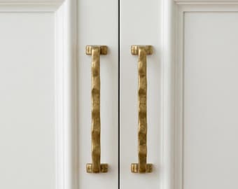 Massiver Messinggriff, moderner Schrankgriff, minimalistischer Schubladenknauf, luxuriöse Hardware