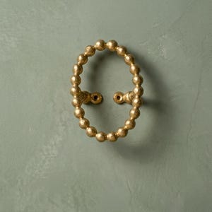 Solid Brass Bubble Wall Hook | Modern Sculptural Coat, Robe, Towel Hanger