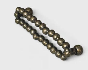 Pearl Textured Solid Brass Cabinet Pull, Luxury Drawer Handle, Handmade Kitchen Hardware, Modern Brass Pull