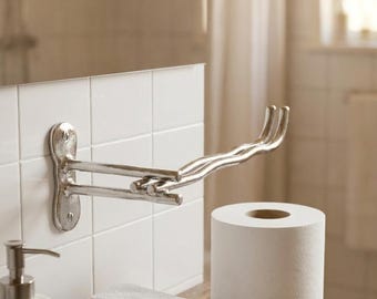 Toilettenpapierhalter aus massivem Messing, moderner Goldrollenhalter zur Wandbefestigung