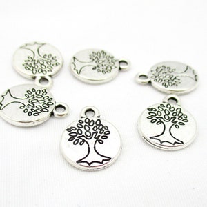 Silver Tree of Life Medallion Charms 8pcs 15x12mm CHR0072 image 4