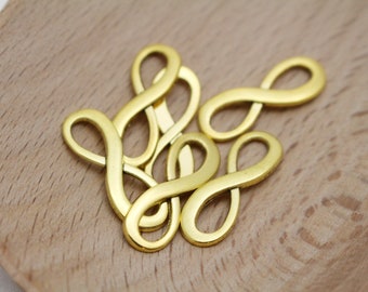 Antique Gold Infinity Charms - 23x9mm - 6pcs - CHR0158