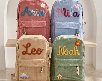 Custom Backpack for Kids, Personalized Bag, Toddler Name Bag, Corduroy Backpack, Custom Toddler Bag, Preschool Backpack School Bag Gift