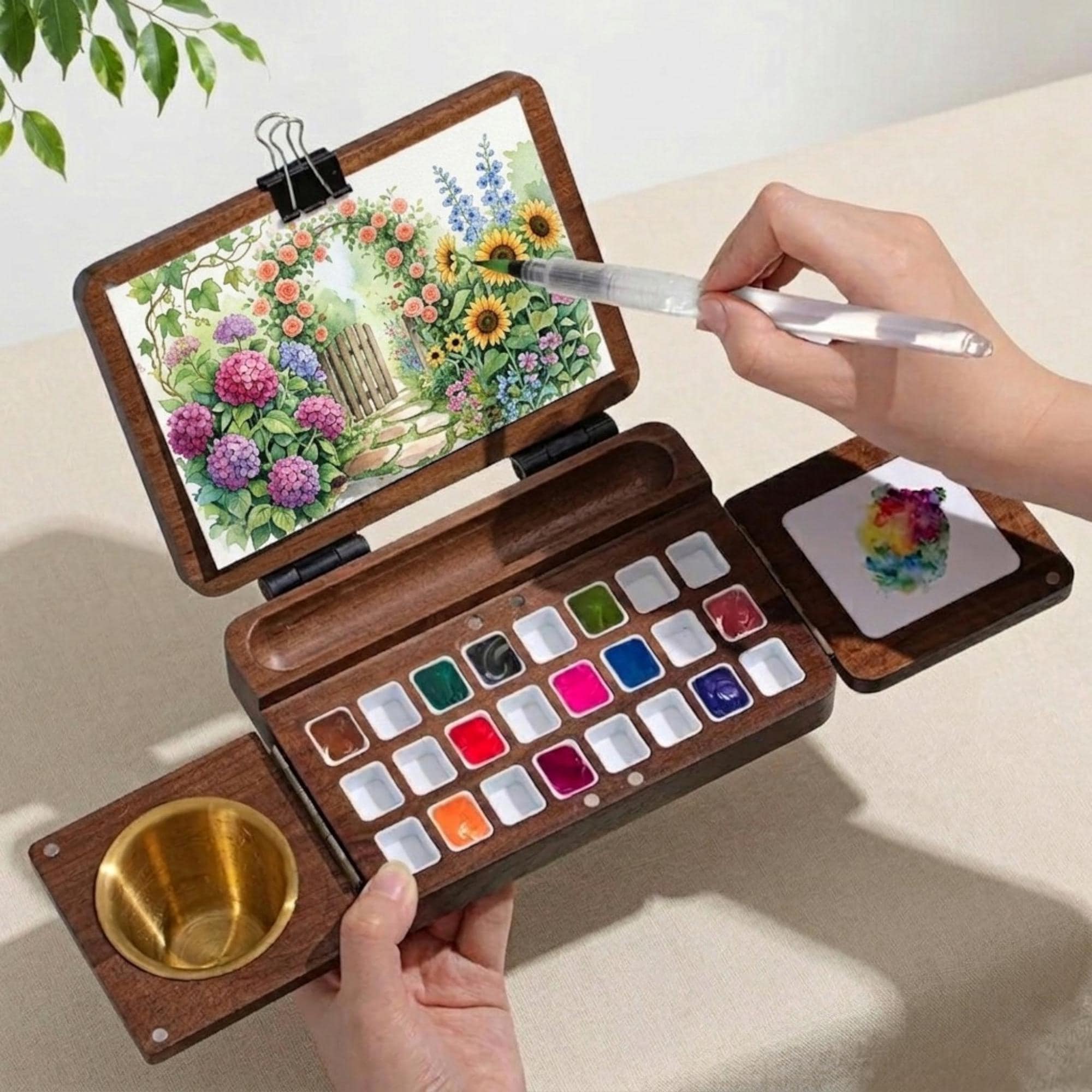 Personalized Engraved Foldable Watercolor, Paint Box,travel Painting ...