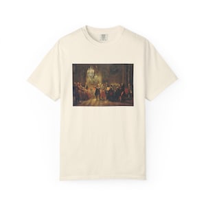 Frederick the Great Flute Concert Painting T-Shirt | Sanssouci Palace Music Scene Baroque | Schizo Historical Enlightenment Tee
