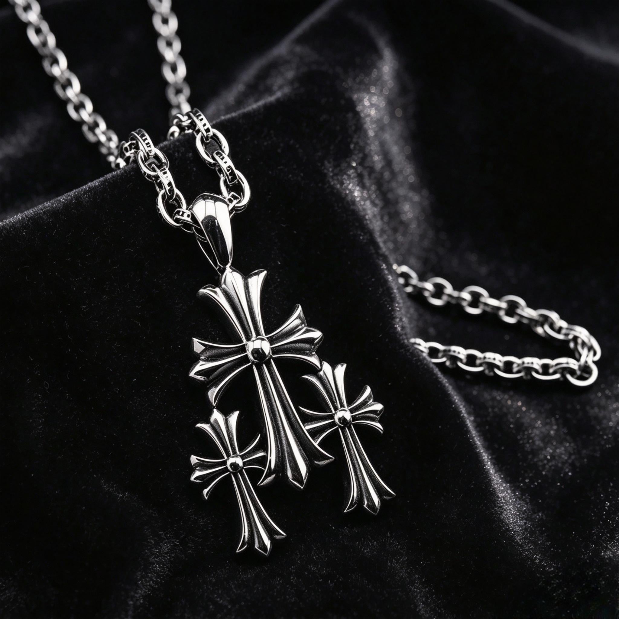 スリー ケッツデザインペンダント Triple cross pendant - Etsy 日本