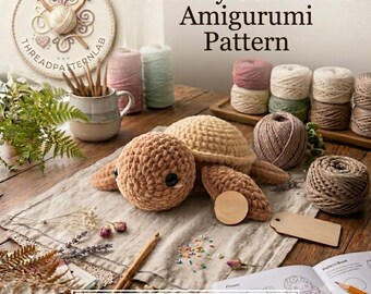 Crochet Turtle Amigurumi Pattern | Chunky Sea Pattern | Animal Plushie Toy | Beginner Friendly | Instant PDF Download