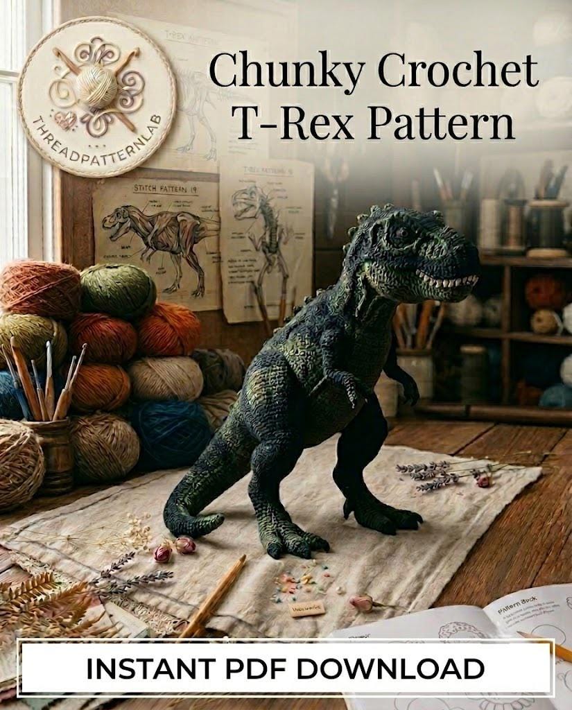 Chunky Tiny T-Rex Crochet Pattern