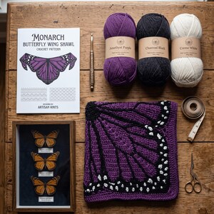 Patrón de cárdigan de ganchillo con diseño de mariposa monarca / Cárdigan bonito para mujer / Patrón de ganchillo / Descarga instantánea en PDF imagen 8