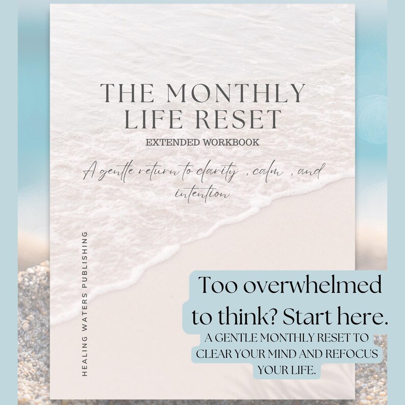 Monthly Life Reset Extended Workbook | Guided Reflection Journal ...