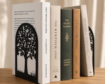 Boom Boekensteunen Metalen Boekensteun Set Decoratieve Ijzeren Boekensteunen Minimalistische Boekenplank Decor Natuurliefhebber Cadeau Modern Home Decor