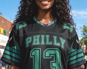 Philly Football Game Day Jersey Women | Custom Name Fall Football Shirt | Philadelphia Fan Tee