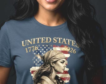 Patriotic Gift for Her | USA 250th Independence Day Tee | 1776-2026 Women's Shirt