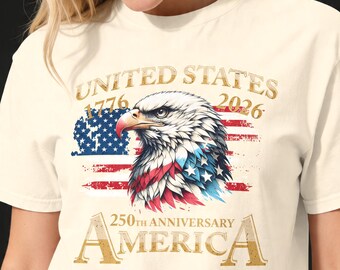 United States 250th Anniversary Eagle Tee | July 4th 2026 America 1776 Celebration Shirt