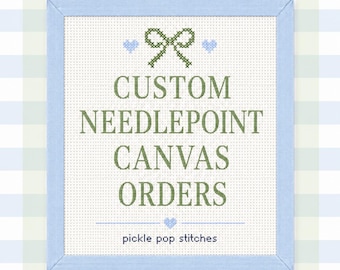 Custom Handpainted Needlepoint Canvas