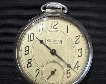 Reloj de bolsillo Viceroy antiguo de la compañía E. Ingraham ~ Funciona