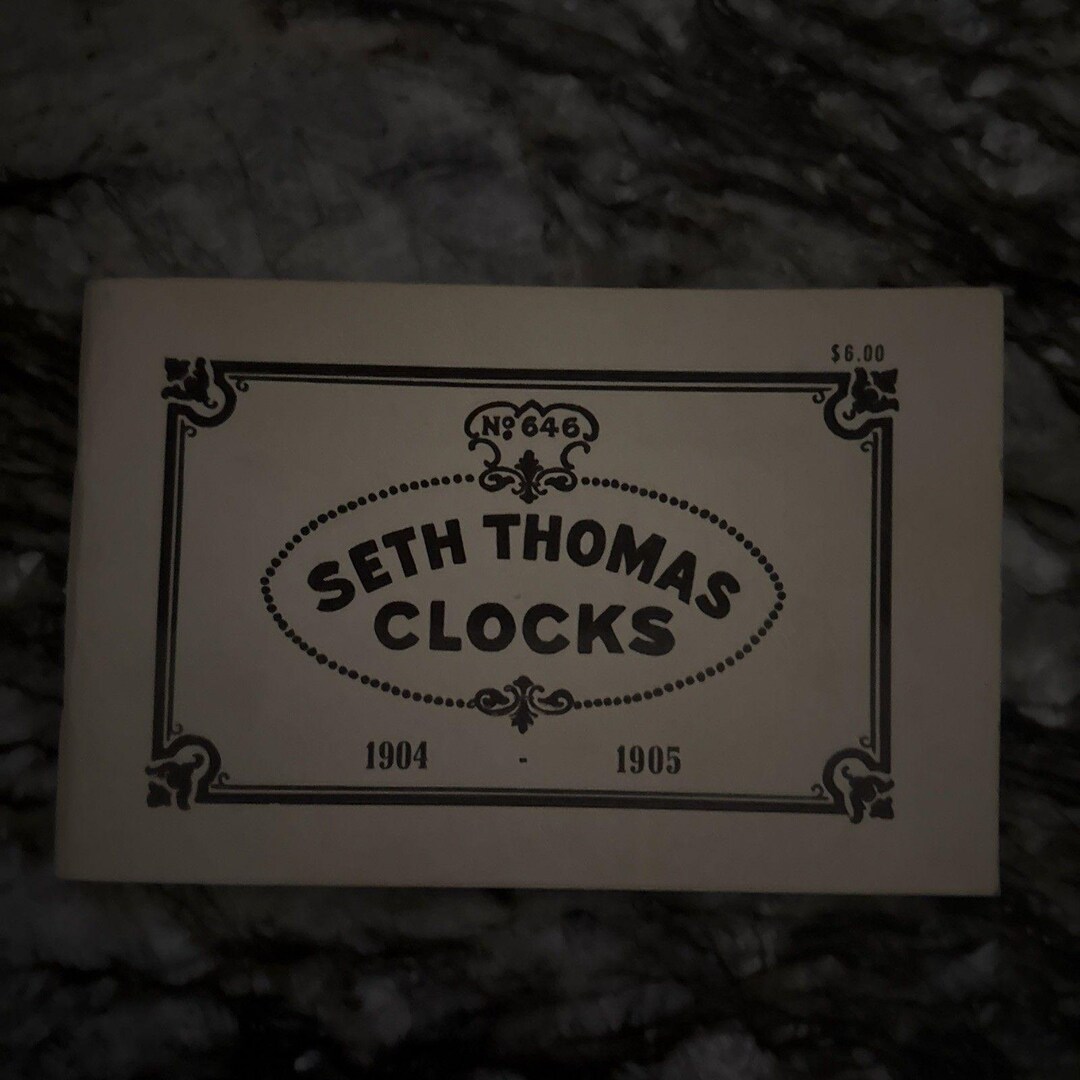 ANTIQUE Seth Thomas Clocks 1904 - 1905 No. 646 All Types Clock Catalog ...