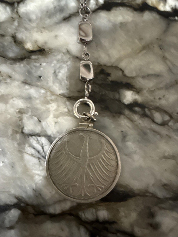 Germany - Federal Republic 5 Mark, 1951 D Coin ~ Pendant ~ Watch Fob