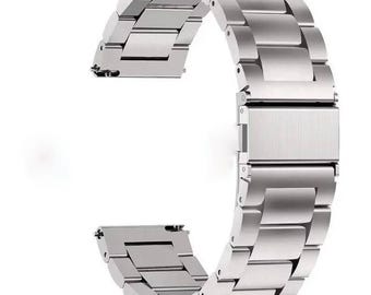 Roestvrijstalen horlogeband voor heren Verstelbare metalen armband vervangende horlogeband