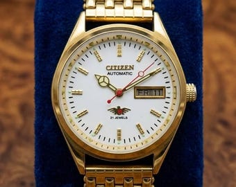 Vintage Citizen automatisch herenhorloge witte wijzerplaat 8200 gerenoveerd