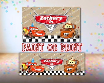 Plantilla de banner inspirada en coches / Editable en Canva / Pintable 3x5 e imprimible 2x6 SVG (Descarga digital)