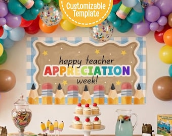 教師感謝週間バナーテンプレート｜Canvaデザイン（デジタルダウンロード）