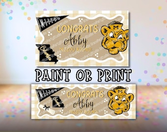 Modello per banner Mizzou / Modificabile su Canva / Colorabile 3x5 e stampabile 2x6 SVG (Download digitale)