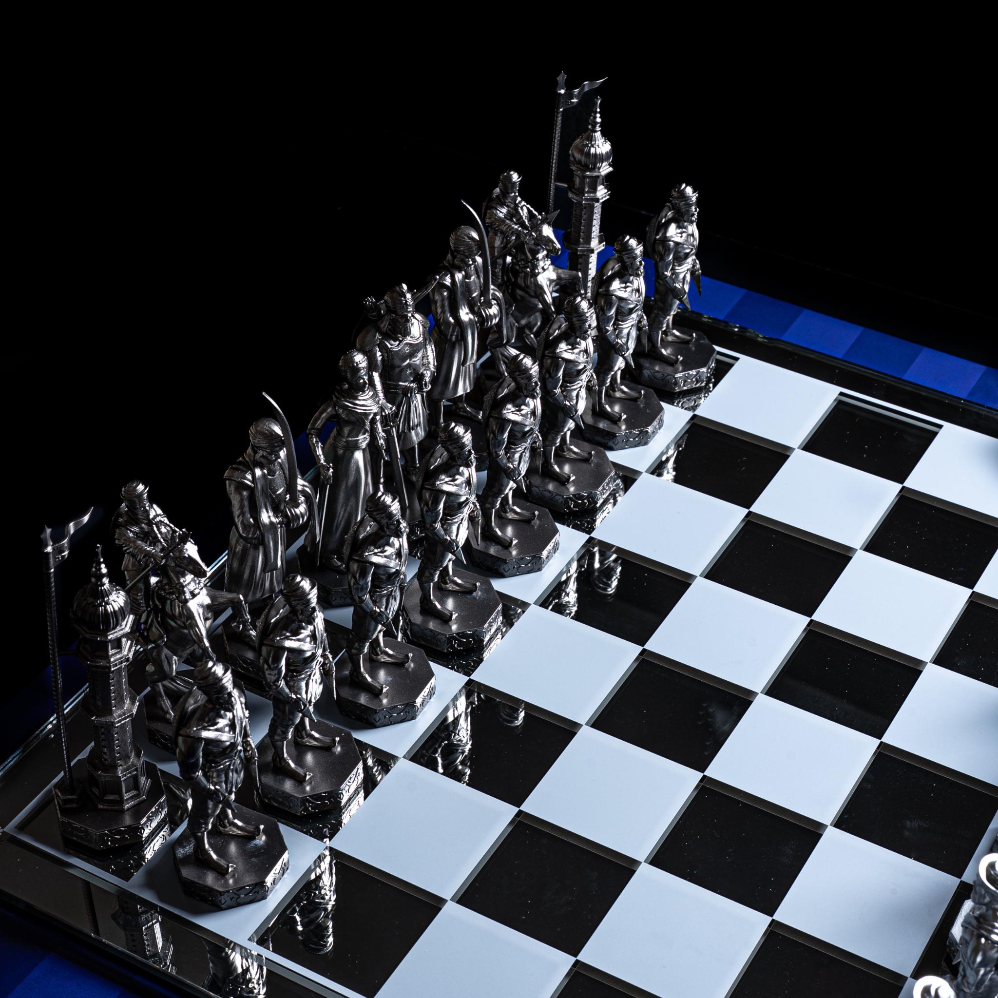 Machine Gun Chess Sikh Chess Empire Gun Metal and Bronze Edition Chess Set - Etsy