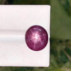 Cabochon rond rubis étoilé africain : 16,70 carats de pierres précieuses en vrac polies à la main (pendentif, bague)