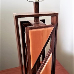 Walnut and Cherry Lamp image 1