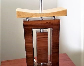 Walnut and Maple Lamp