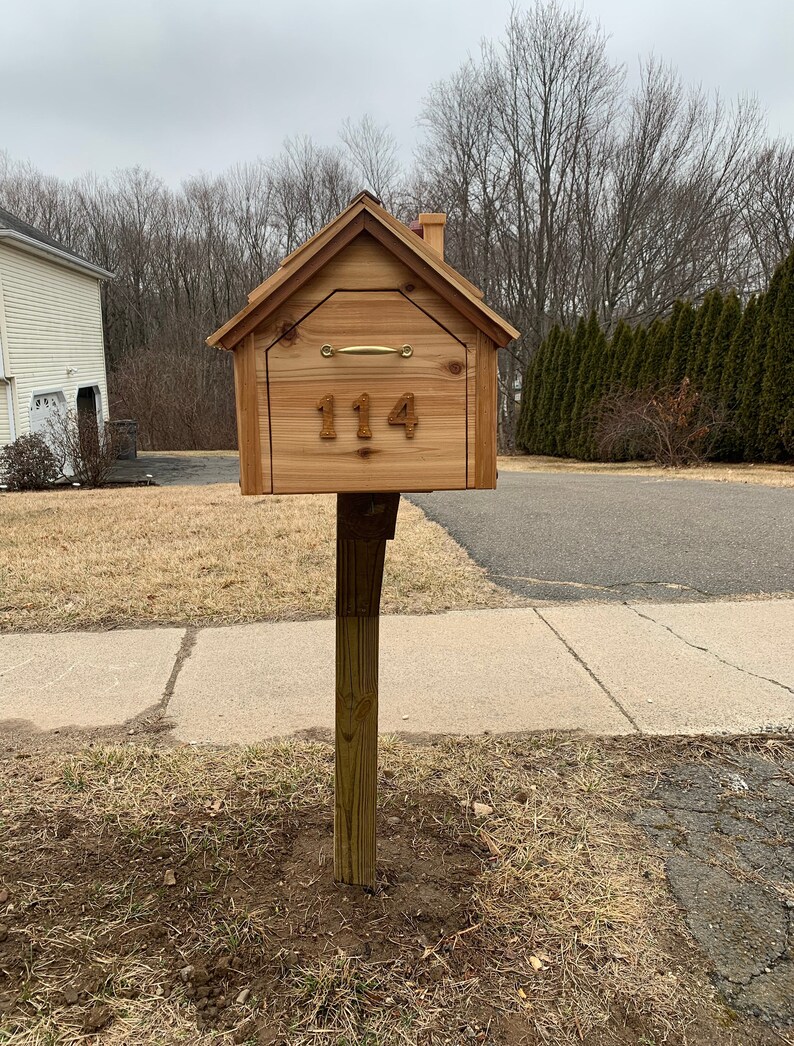 Cedar Mailbox Etsy