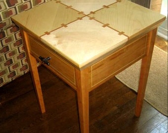 Maple & Cherry Wood Side Table