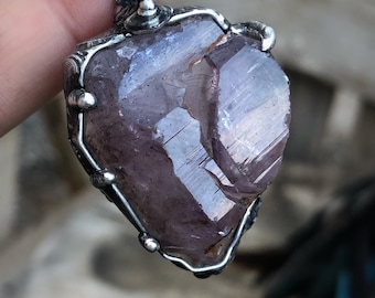 Rough Super Seven Crystal Necklace • Melody Stone •  Rustic Talisman Crystal • One Of A Kind • Metalwork • Nature Inspired