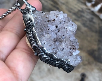 Rough Super Seven Crystal Necklace • Melody Stone • Talisman • One Of A Kind • Metalwork • Nature Inspired