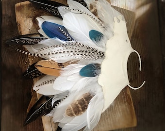 LUNA LLENA » Earth Tones Feather Ear Cuff » Nomadic Style » Natural Feathers » Boho/Tribal Style » Native » Nature Inspired