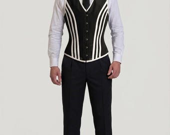 Chaleco de esmoquin negro para hombre, corte ajustado, chaleco formal para traje de boda, chaleco
