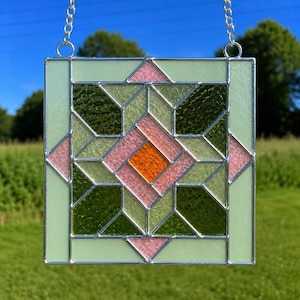 Pre-cut Vinyl Stickers: Stained Glass Quilt Square (Beginner Pattern)