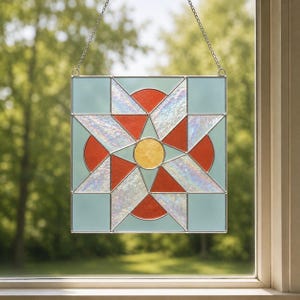 Pre-cut Vinyl Stickers: Stained Glass Quilt Square (Beginner Pattern)